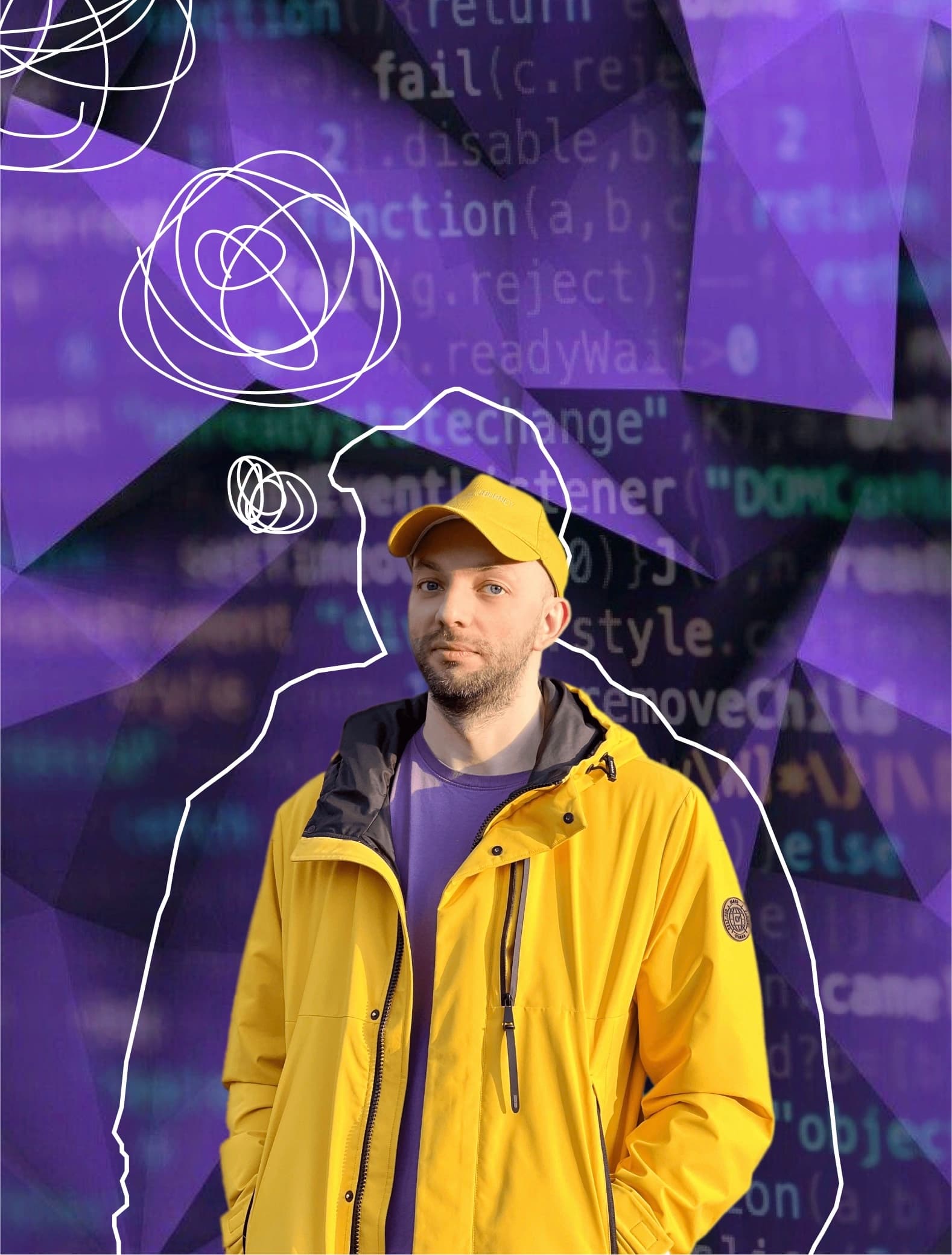man in yellow jacket